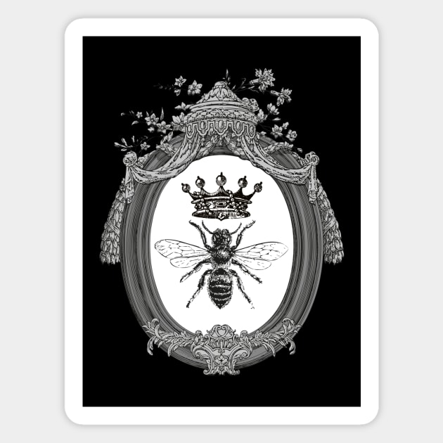 Queen Bee | Black and White Magnet by Eclectic At Heart